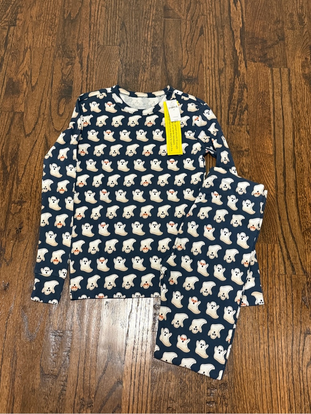 NWT Kids GAP Halloween Ghost Long Sleeve Pajama Set Organic Cotton Size 12